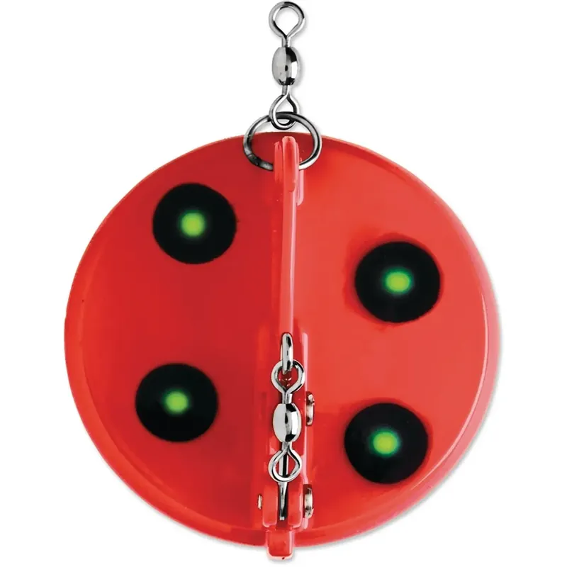 Luhr-Jensen Dipsy Diver - 4 7/8" - 8.80 oz. - Fluorescerend rood/Chartreuse UV-chroombodem Hete Deal