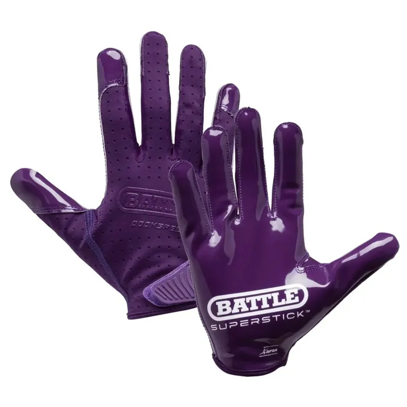 Battle Sports Youth Doom Speed Receiver Football Handschoen - Paars S Alleen Vandaag