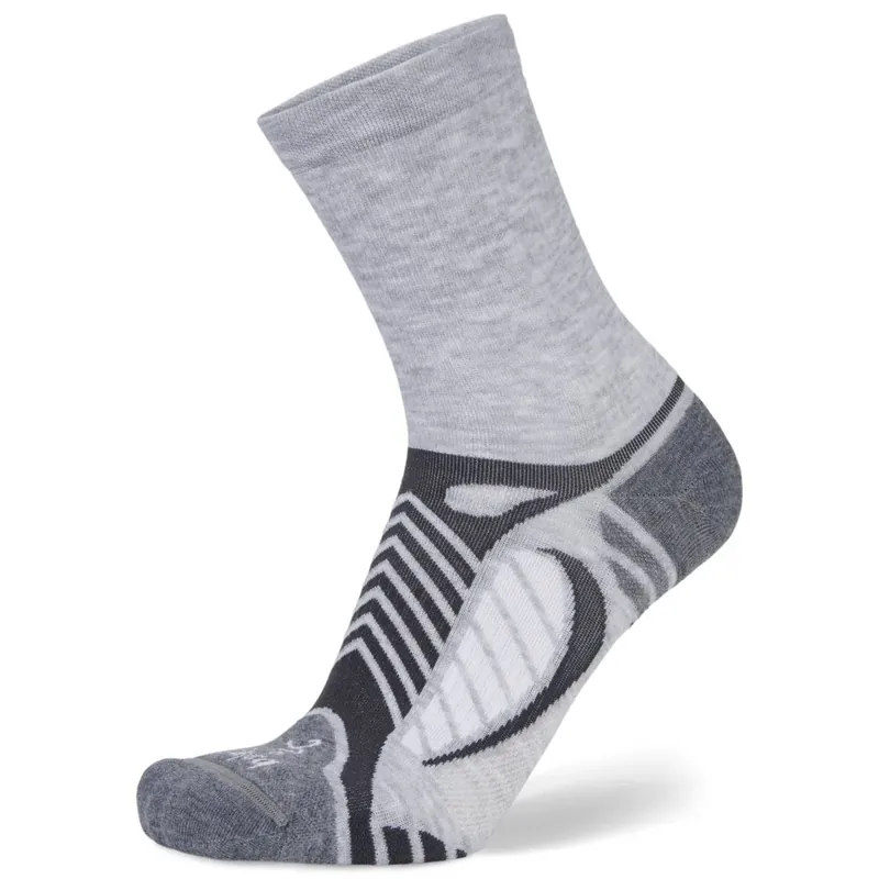 Balega Ultralight Mini Crew Sokken, Grijs/Wit S Flitsaanbieding