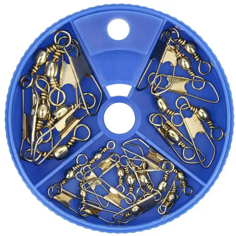 Eagle Claw Barrel Swivels met veiligheidssluiting, assortiment Gold Express Levering