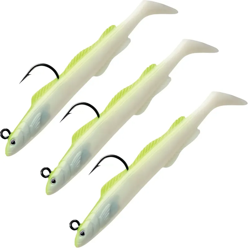Betrouwbaar Storm WildEye Live Sand Eel 6-inch vislokmiddelen (3-pack) - Chartreuse Glow