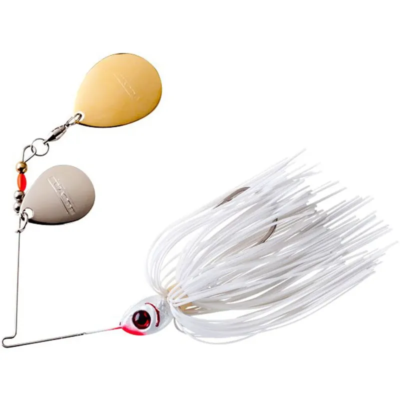 Weekendaanbieding Booyah Baits Double Colorado Blade 3/8 oz Vislokaas Sneeuwwitje