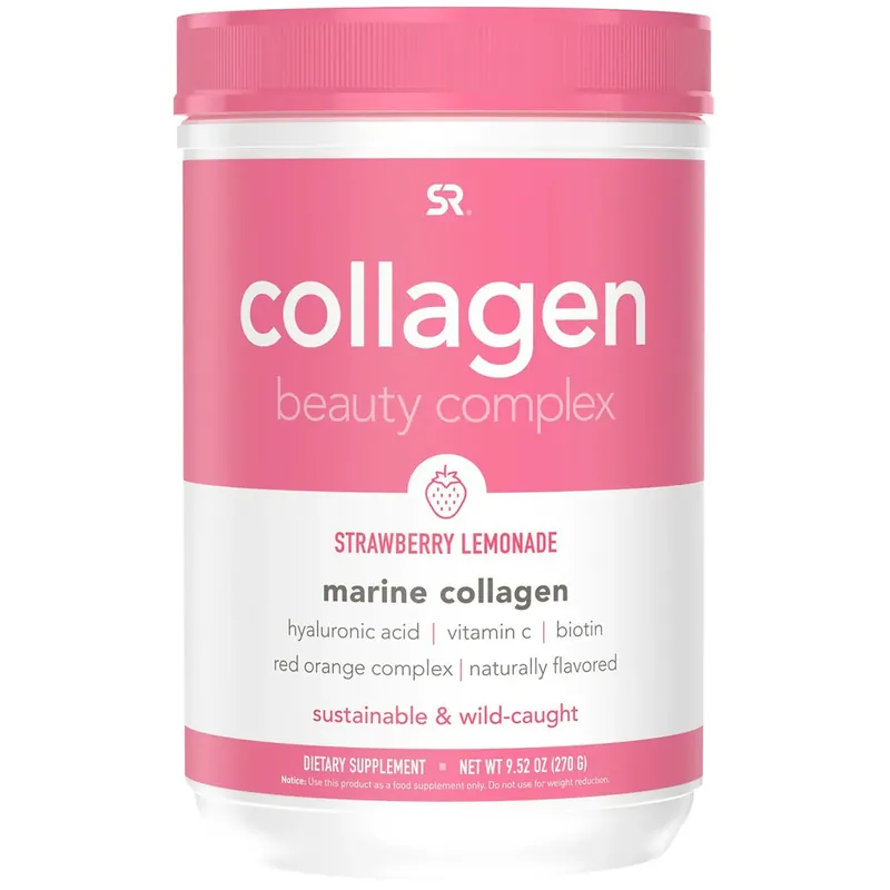 Finale Uitverkoop Sports Research Collagen Beauty Complex - Aardbeienlimonade - 45 porties
