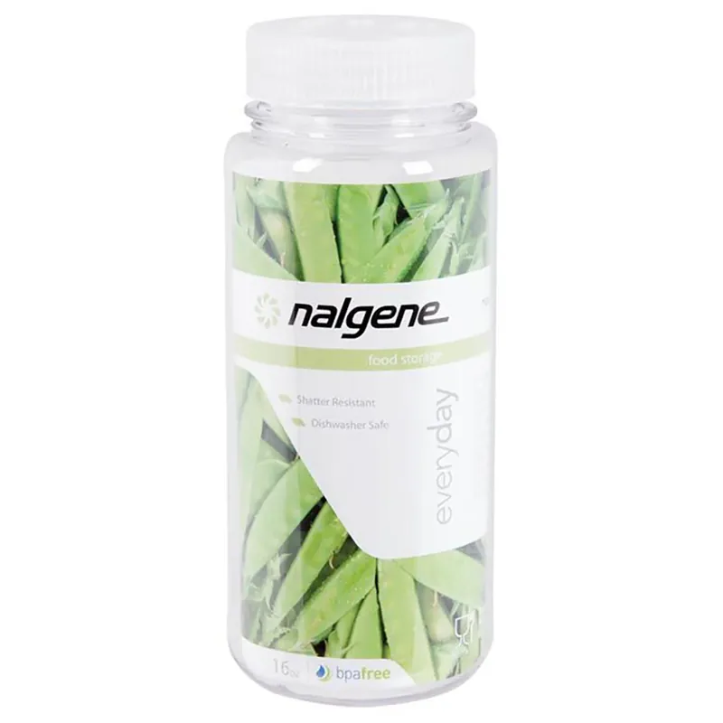 Nalgene Wide Mouth Kitchen Voedselopslagpot - Helder/Wit 16 oz. Koop Vandaag