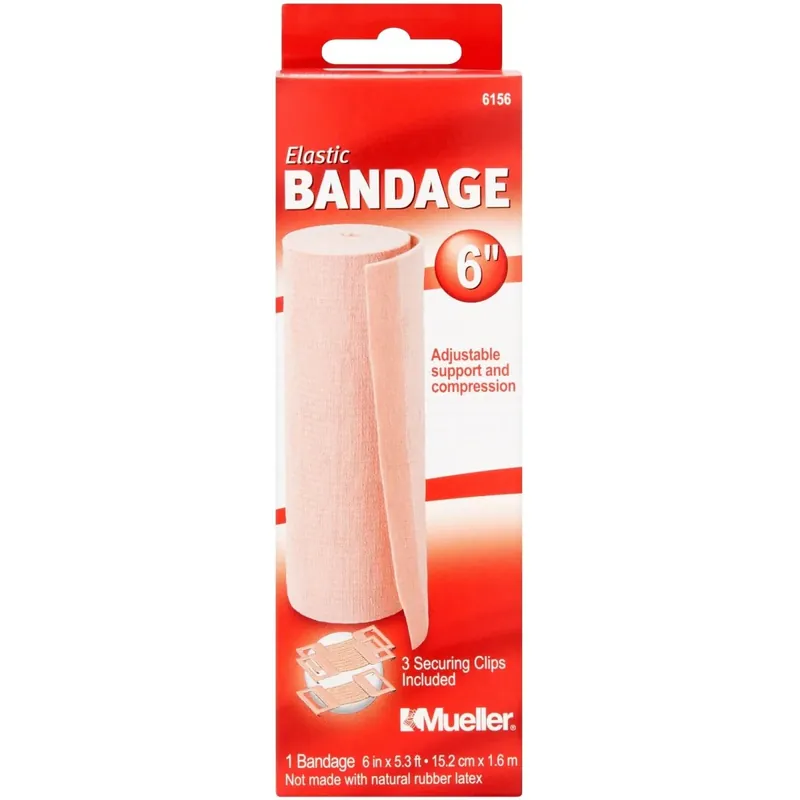 Mueller Sports Medicine Sports Care Elastisch verband - 6" x 5.3' - Beige Flitsaanbieding
