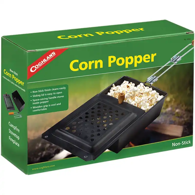 Coghlan's Corn Popper, Schuifdeksel, Anti-aanbak Popcorn Maker, Kamperen Buiten Hete Deal