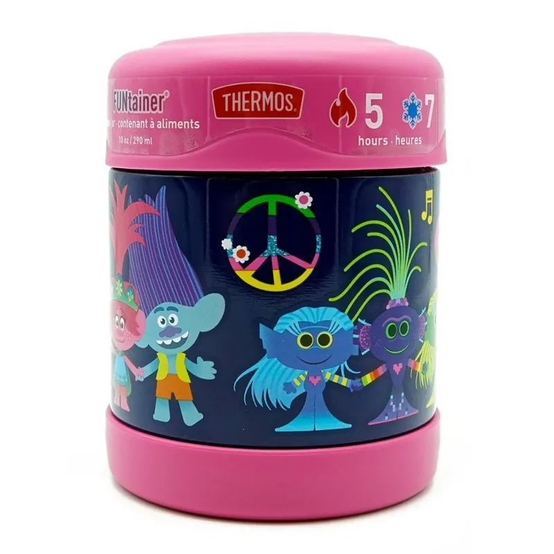 Merkproduct Thermos 10 oz. Kid's Trolls Funtainer vacuüm geïsoleerde roestvrijstalen voedselpot
