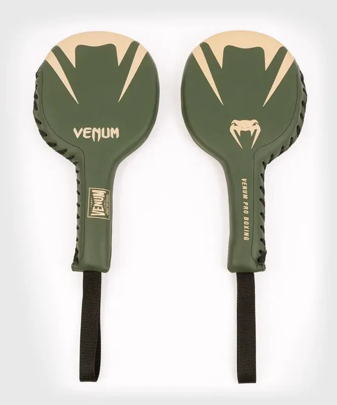 Venum Pro Boks Trainingsrackets - Khaki/Goud Hoge Kwaliteit