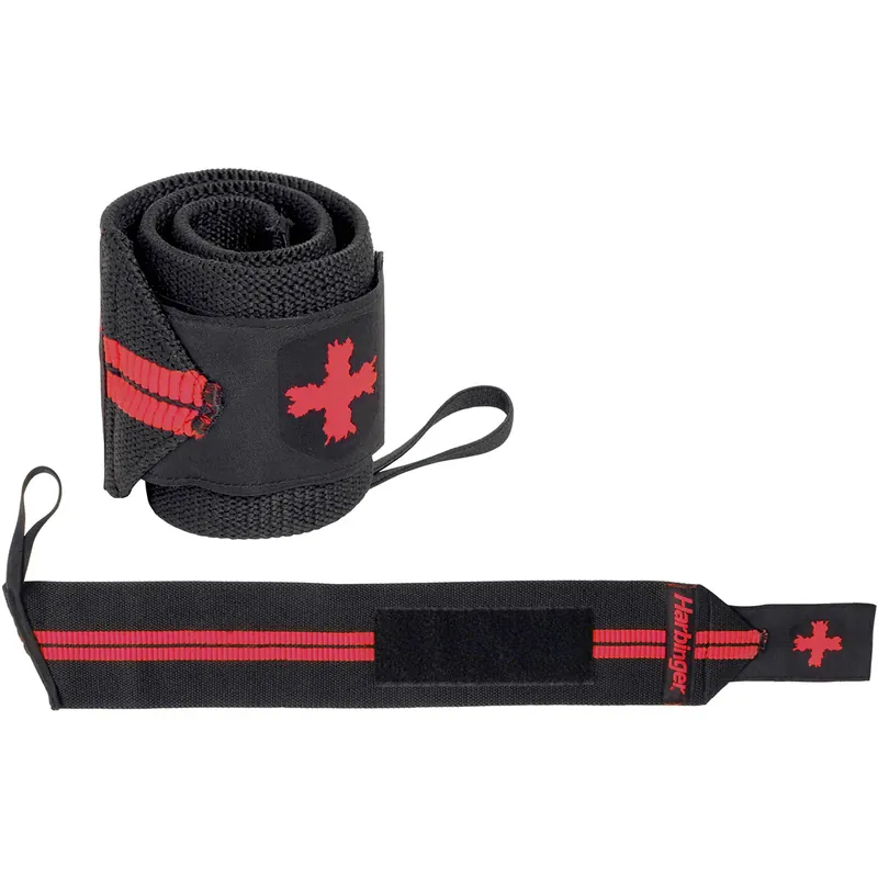 Alleen Vandaag Harbinger 18" Red Line Gewichtheffen Polsbandages Vlag