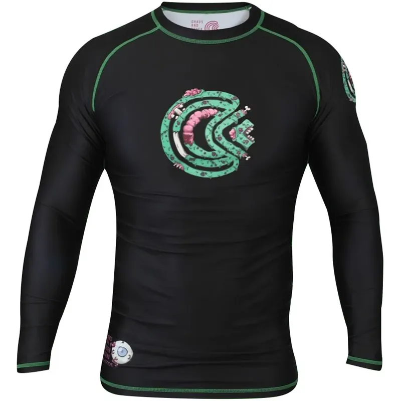 Chaos and Order Z-Series Premium Jiu-Jitsu Rashguard met lange mouwen - Zwart S Beperkte Voorraad