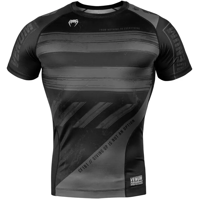 Venum AMRAP compressie T-shirt met korte mouwen - Zwart/Grijs S Meest Verkocht