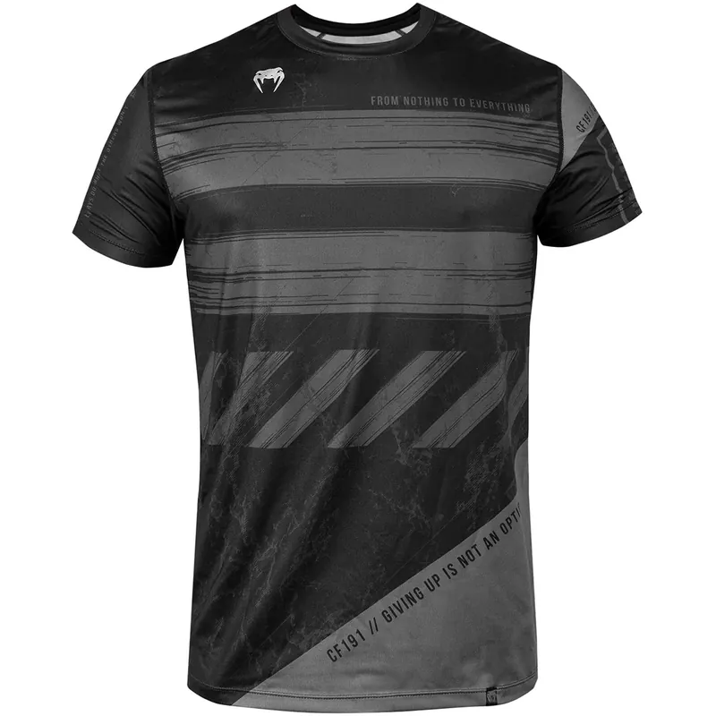 Venum AMRAP Dry Tech T-shirt met korte mouwen - Zwart/Grijs S Gecertificeerd