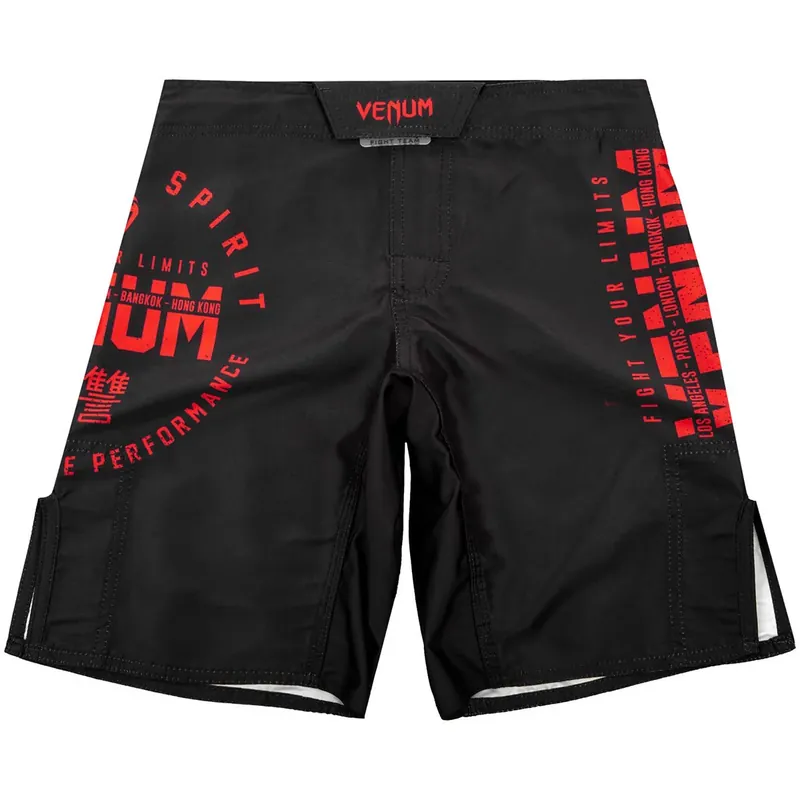 Lage Prijs Venum Kids Signature MMA Fight Shorts - Zwart/Rood 8