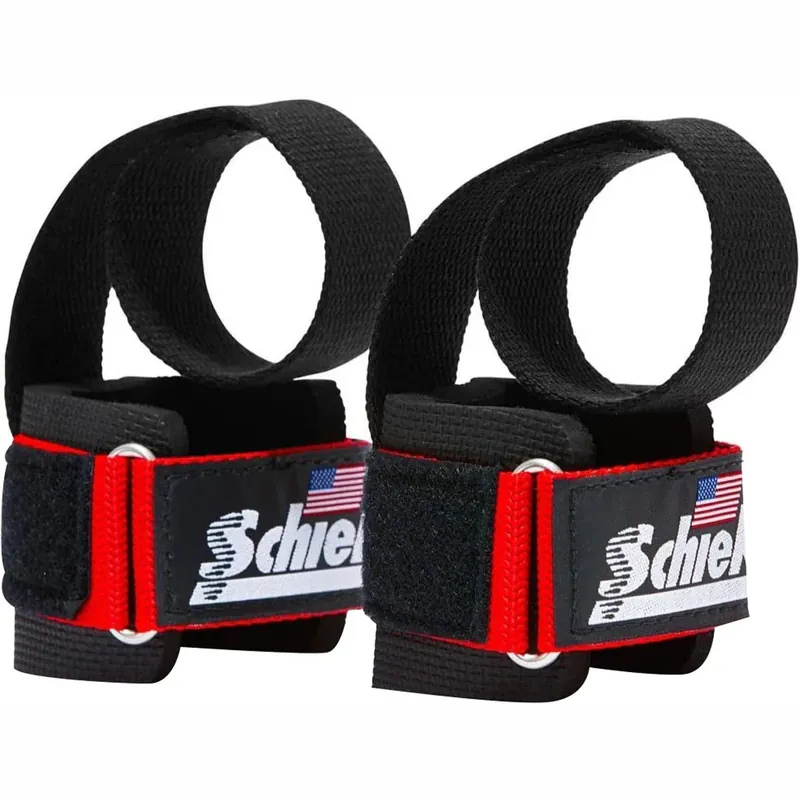 Beperkte Voorraad Schiek Sports Model 1000-PLS Deluxe Power Lifting Straps - Rood