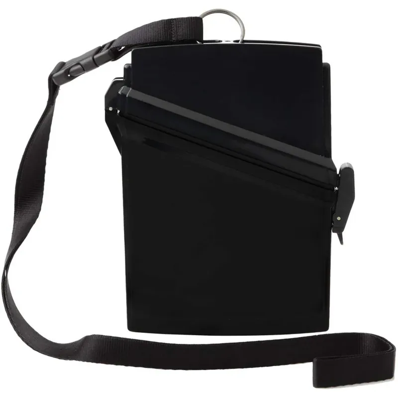 Witz Passport Locker Lichtgewicht Waterdichte Sportkoffer met Lanyard - Zwart Lage Kosten