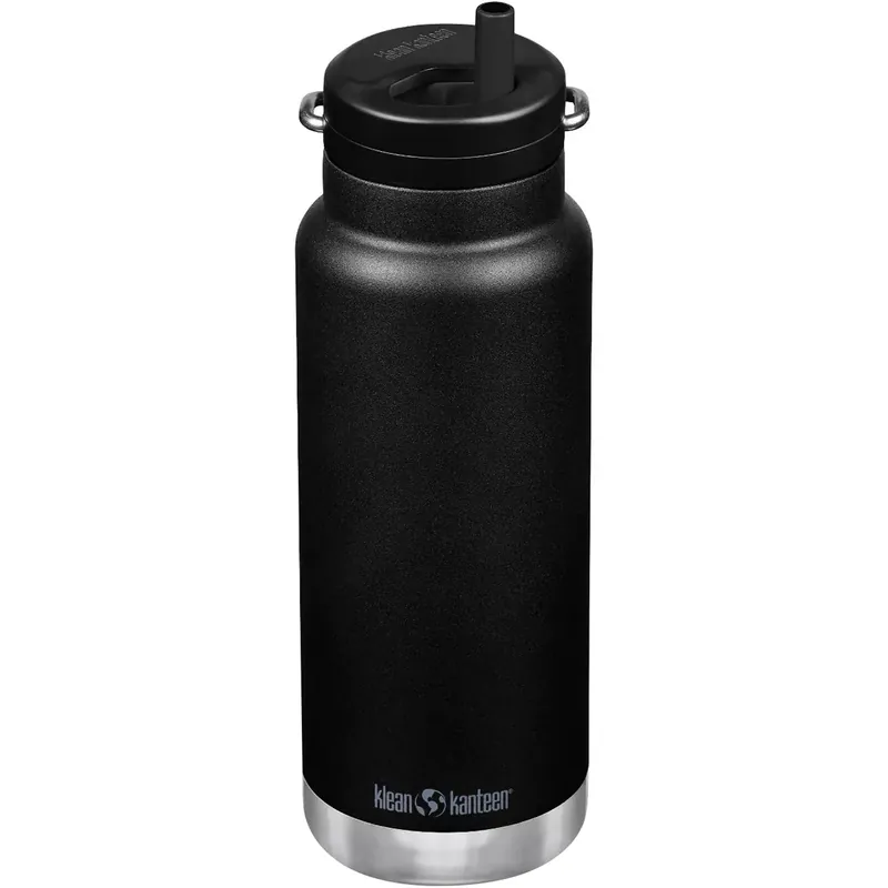 Klean Kanteen 32 oz. TKWide geïsoleerde roestvrijstalen fles met draaidop Zwart Speciale Aanbieding