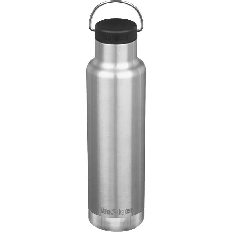 Klean Kanteen 12 oz. Klassieke geïsoleerde smalle fles met lusdop Geborsteld roestvrij Premium
