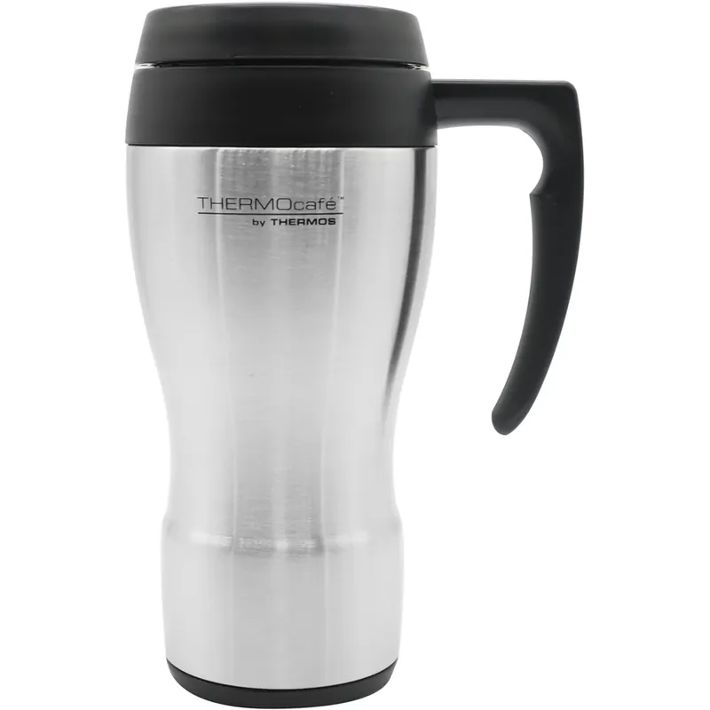 Uitverkoop Thermos 16 oz. ThermoCafe roestvrijstalen reisbeker - roestvrij staal/zwart