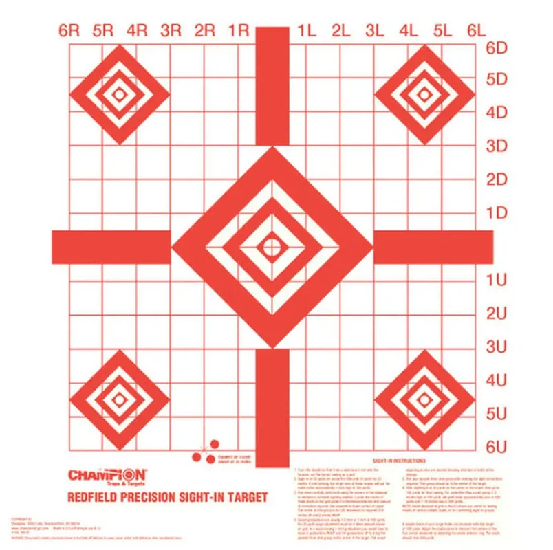 Champion Redfield Precisie Sight-In Doelen - 100-Pack Superprijs