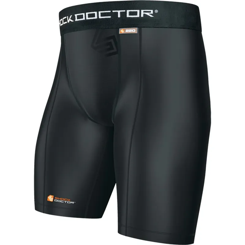 Laatste Versie Shock Doctor Core Compressie Shorts met Athletic Cup Pocket - Zwart S
