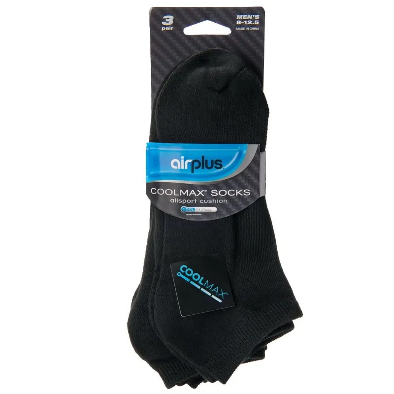 Airplus No Show CoolMax Cushioned Sokken voor heren, wit, groot, 3 paar Koop Online