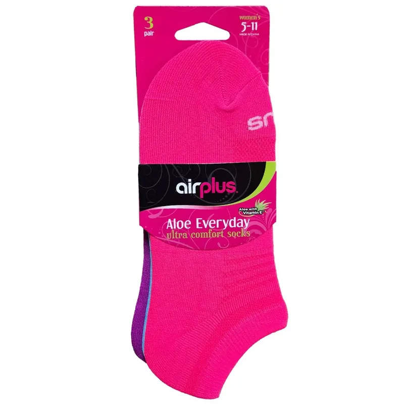 Airplus Aloe Infused Everyday Ultra Comfort Sokken, Dames 5-11, Veelkleurig Laatste Kans