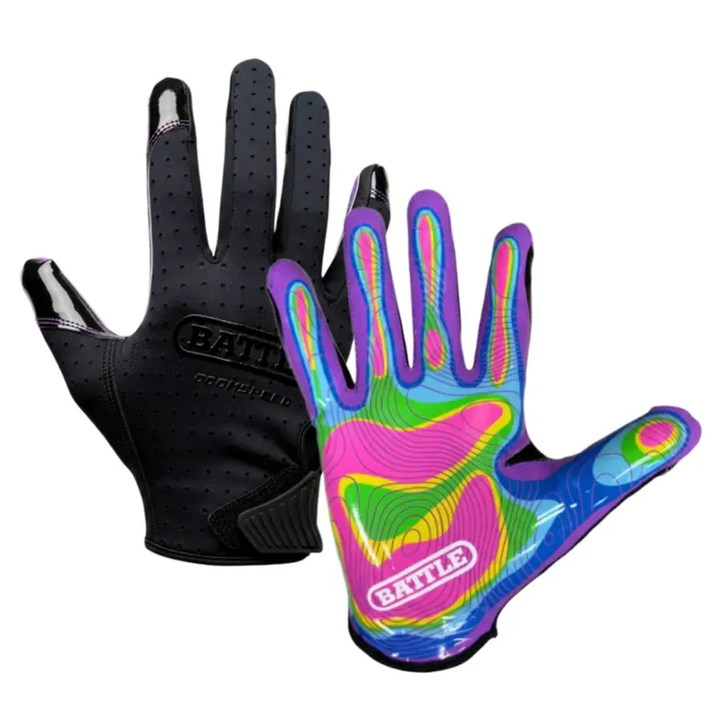 Battle Sports Adult "Heat Map" Doom Speed Receiver American Football Handschoenen, Zwart 3XL Tijdelijk Beschikbaar