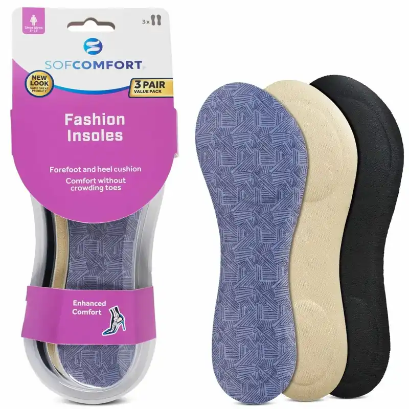 Sof Comfort Foam Bal-van-de-Voet-kussentjes, 3-pack, dames, één maat past de meeste Populair