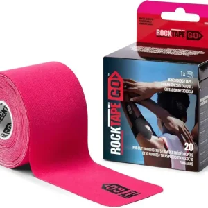 RockTape voorgesneden, zacht klevende rol, roze Beperkte Voorraad