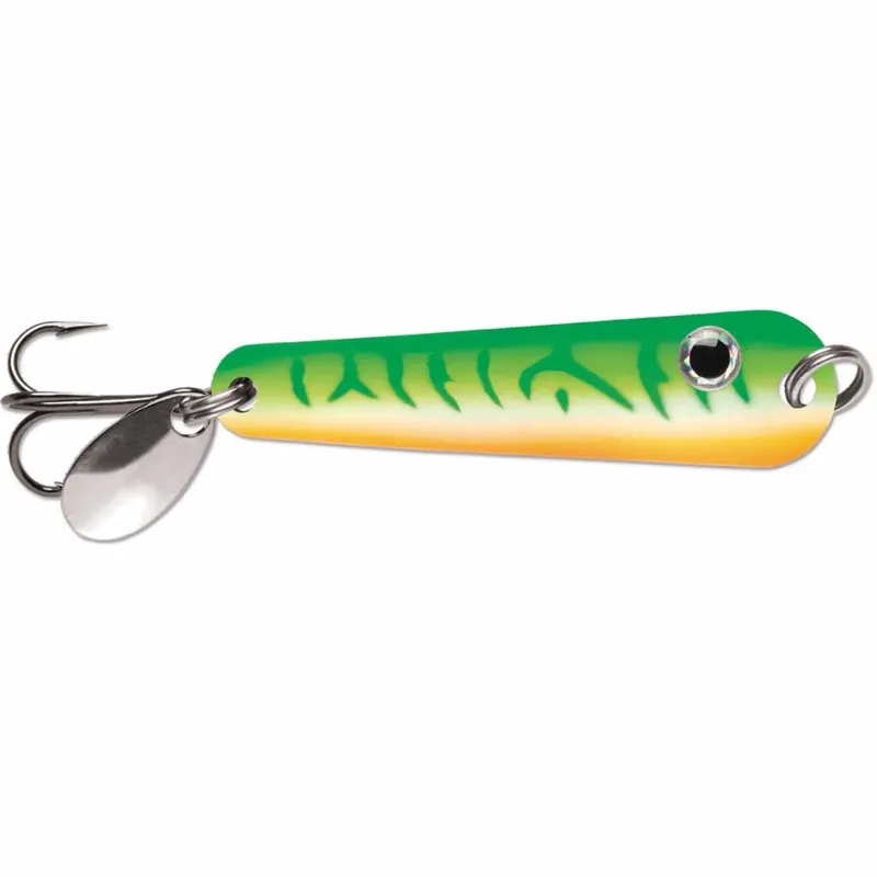 Hoge Kwaliteit VMC Tumbler Spoon, 1/12 oz, Glow Green Fire UV, Vislokmiddel