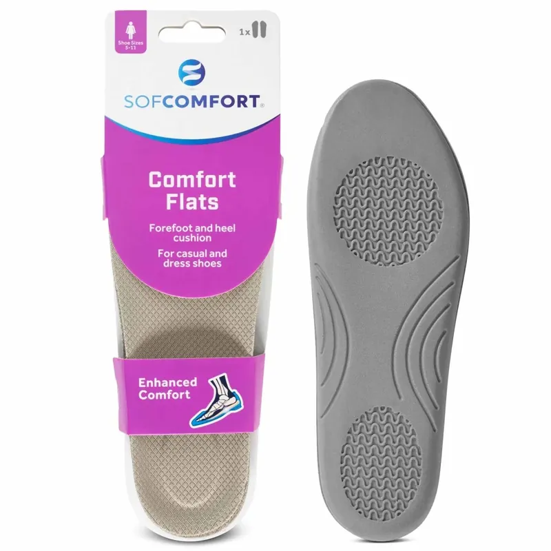 Weekendaanbieding Sof Comfort Comfort Flats inlegzool voor dames, maat 5-11, 3/4 lengte