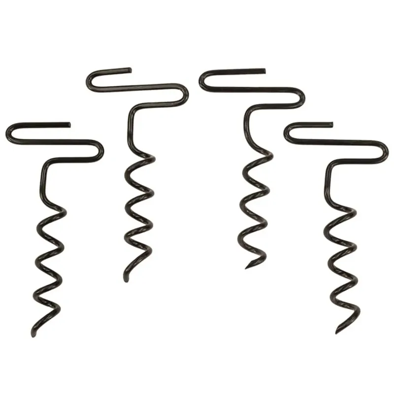 Gecertificeerd Rhino Hunting Auger Stake Kit 4-Pack - Zwart