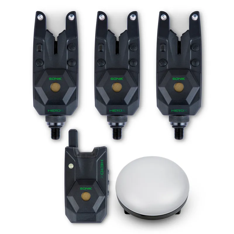 Sonik Herox Bite Alarm Set 3+1 + Bivvy Light Merkproduct