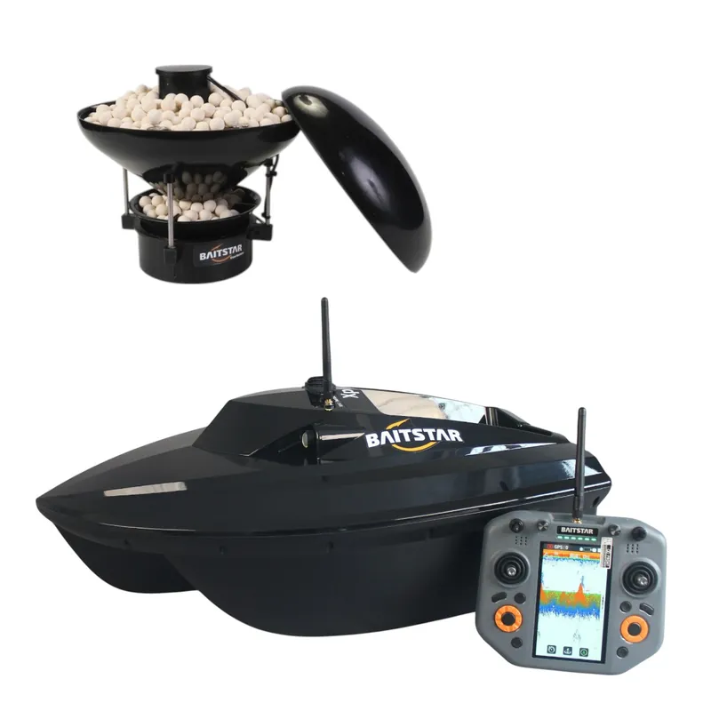 BaitStar Baitboats Xpert Black AllinOne Voerboot (Baitthrower, GPS & Dieptemeter) Koop Vandaag