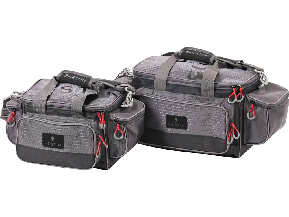 Westin W4 Lure Loader Titanium Black Schoudertas (Incl. 4 Tackleboxen) Large Beperkte Voorraad