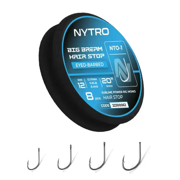 Nytro NTO1 Big Bream Hair-Stop Ready Tied Rigs Witvis Onderlijn 50cm (8 Stuks) 12/0.17mm/5.2lb Beste Prijs