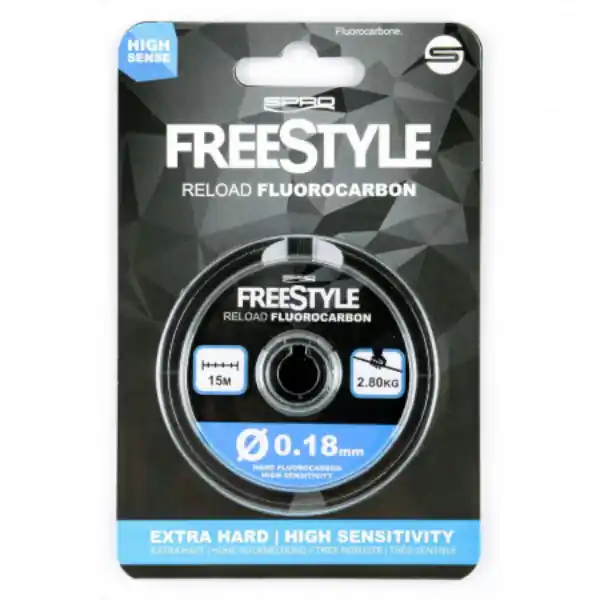 Spro Freestyle Reload Fluorocarbon 0.18mm Gecertificeerd