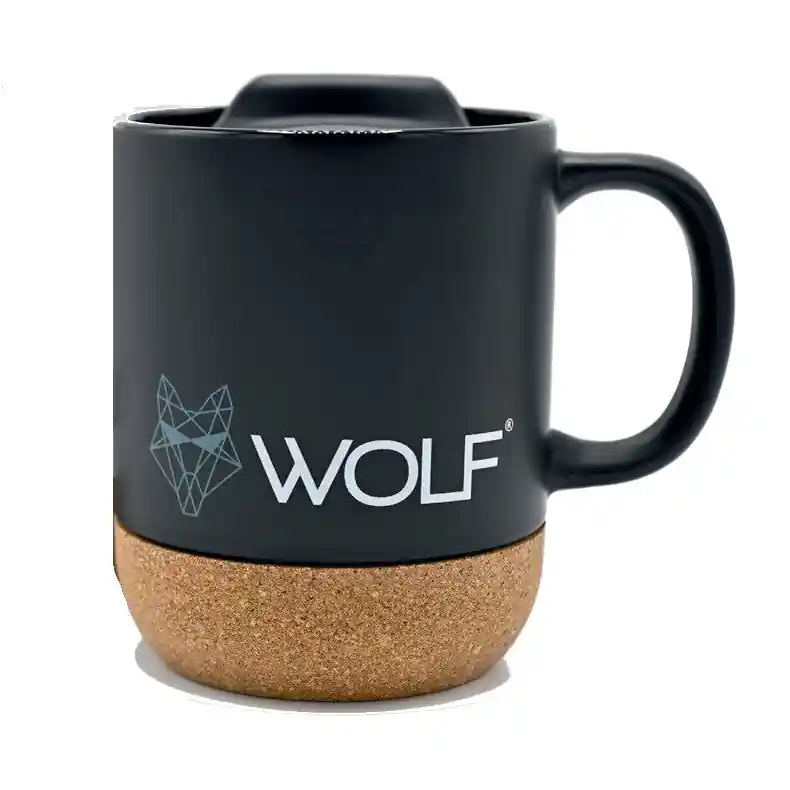Beste Prijs Wolf Mug Black Drinkbeker