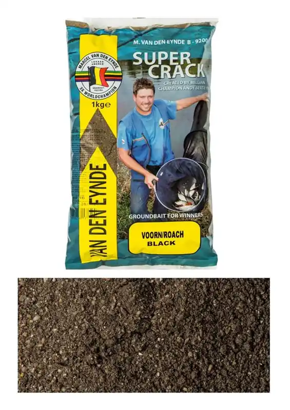 Premium Marcel Van Den Eynde Supercrack Lokvoer (1kg) Voorn Zwart
