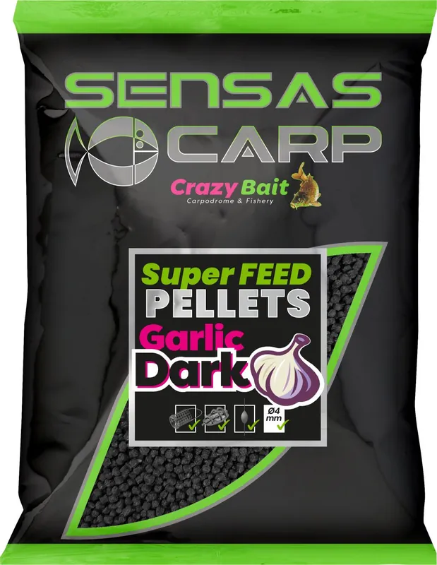 Alleen Vandaag Sensas Super Feed Pellets Dark Garlic 650g 2mm