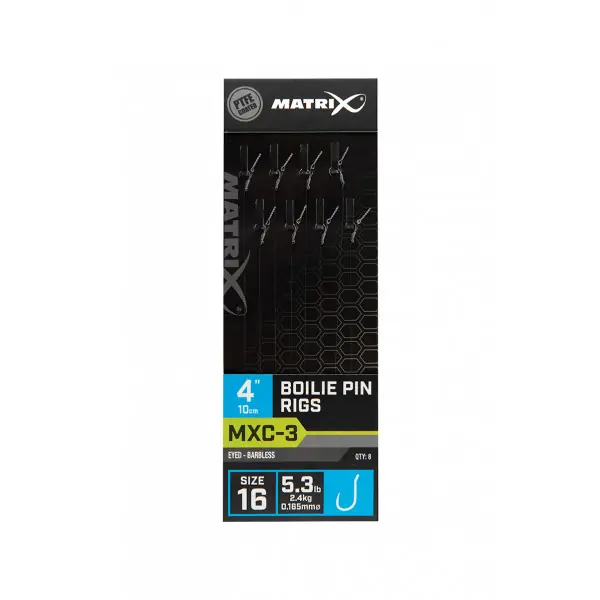 Matrix MXC-3 Boilie Pin 4" (10cm) Barbless (8pcs) Size 12 Barbless Koop Vandaag