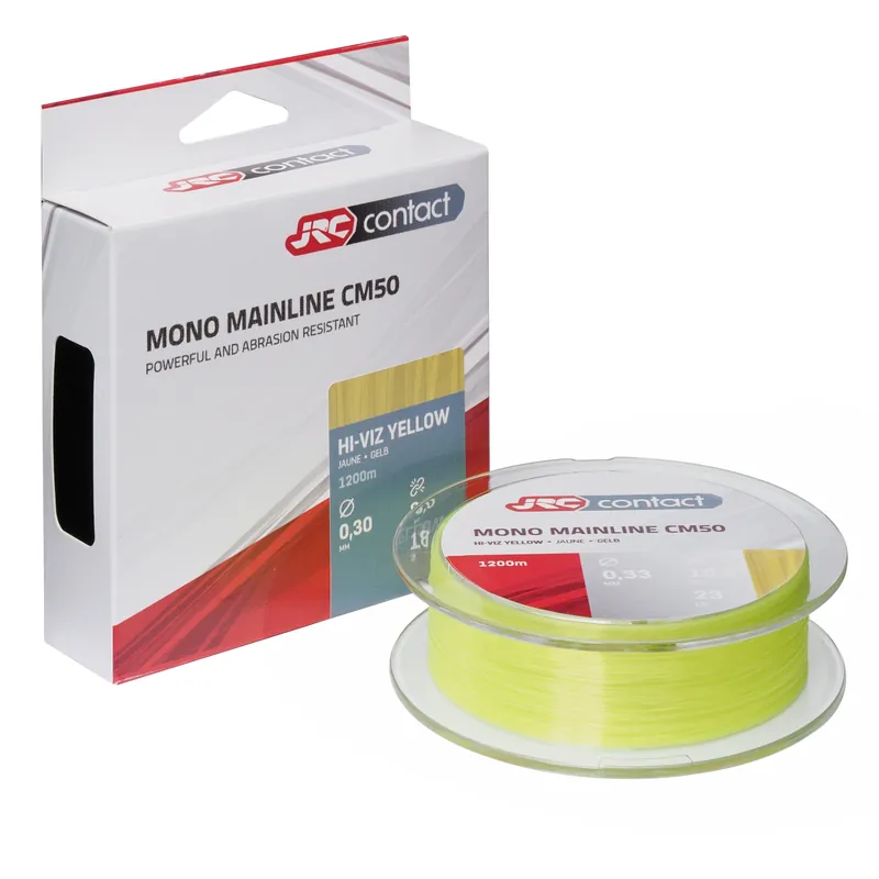 Alleen Vandaag JRC Contact CM50 Nylon Vislijn Hi-Viz Yellow 1200m 0.28mm (7kg)
