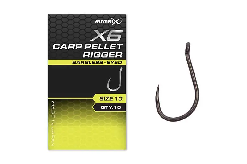Matrix X6 Carp Pellet Rigger Witvis Haken Weerhaakloos (10 Stuks) 10 Koop Online