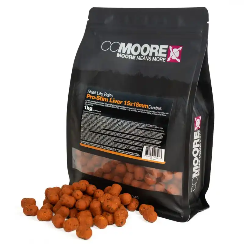 Lage Kosten CC Moore Pro-Stim Liver Dumbell Boilies (1kg) 10x15mm