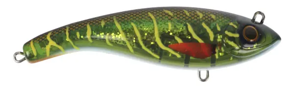 Alleen Vandaag Strike Pro Ghost Buster Jerkbait 14cm 73g C755 - Green Motoroil Pike UV