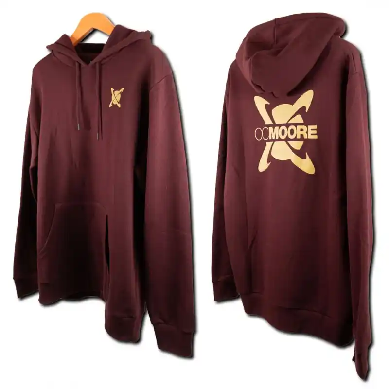 CC Moore Burgundy Hoodie Vistrui 2XL Finale Uitverkoop