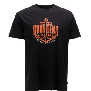 Bestel Nu Grundens Logo Anchor SS T-Shirt Black L