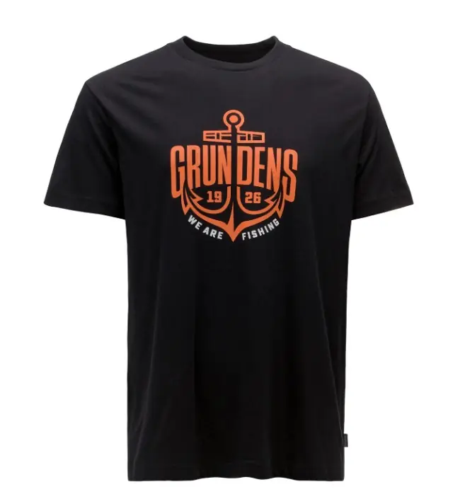 Bestel Nu Grundens Logo Anchor SS T-Shirt Black L