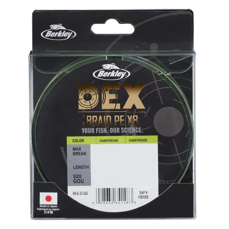 Betrouwbaar Berkley Dex X8 Pe Gevlochten Lijn Chartreuse (150m) 0.10mm/7.9kg