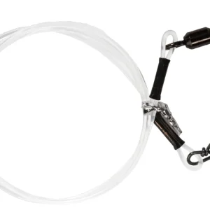 Premium BKK Fluorocarbon Leader HD Pike Snap Roofvis Onderlijn 50cm (2 Stuks) 65lb